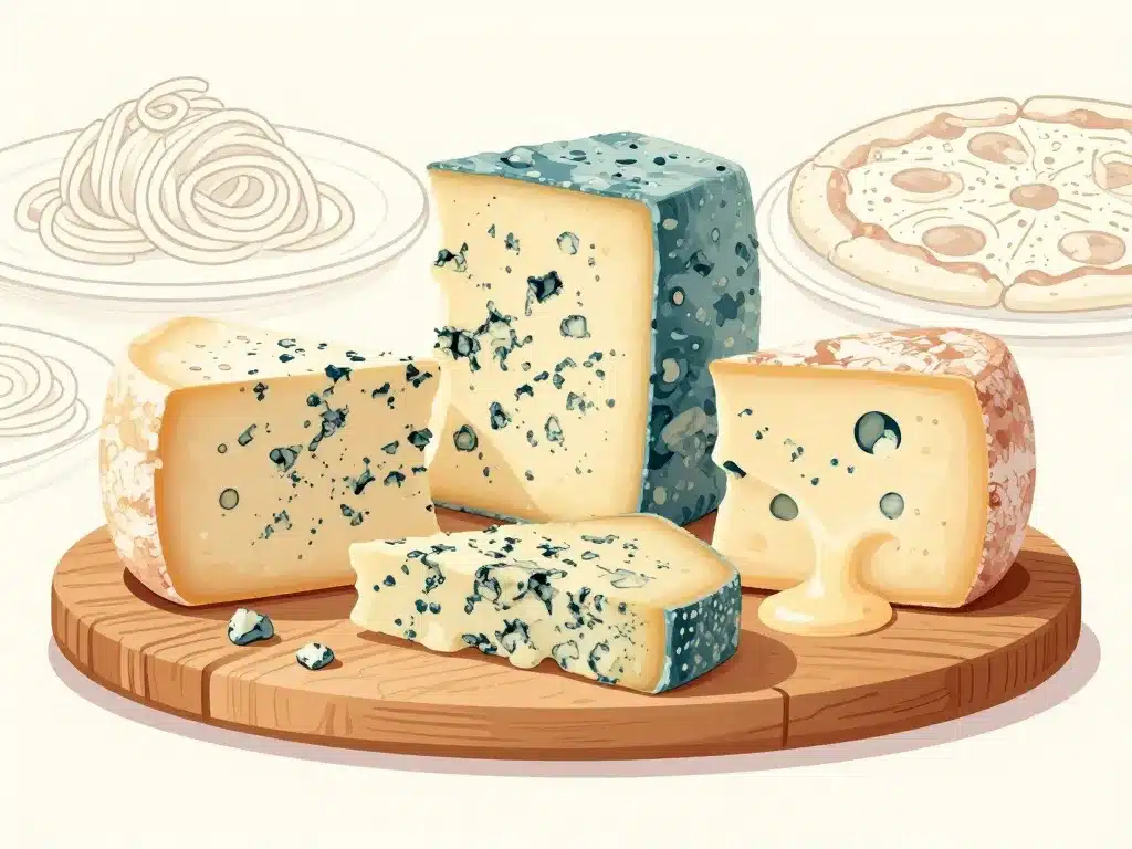 Assortiment de fromages bleus par quoi remplacer le gorgonzola