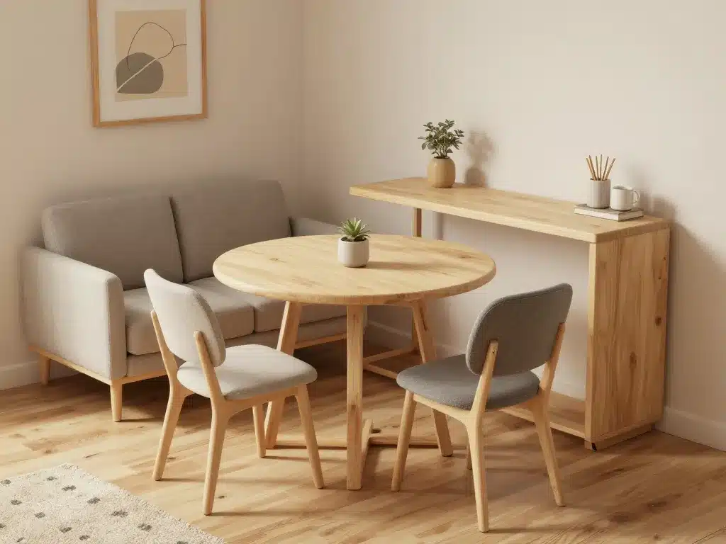 amenagement salon salle à manger 20m2 mobilier gain de place