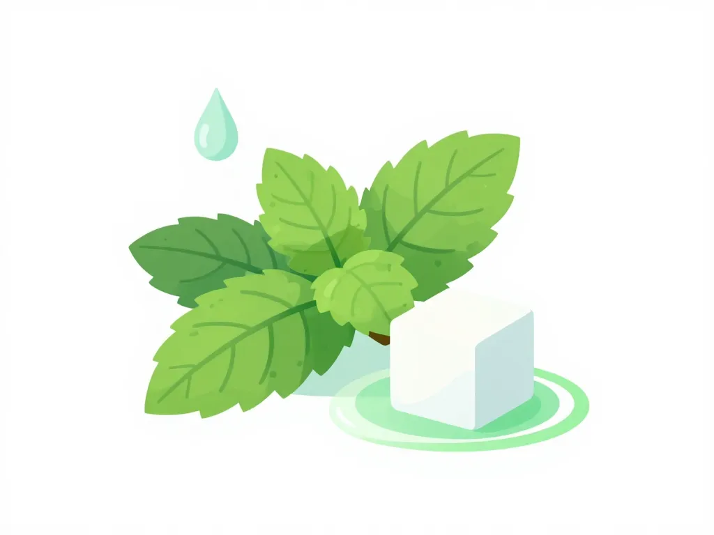 Symbolique ingrédients frais recette sirop de menthe sans sucre