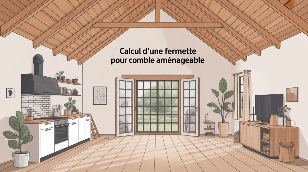 calcul fermette comble amenageable grenier transformé moderne