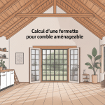 calcul fermette comble amenageable grenier transformé moderne