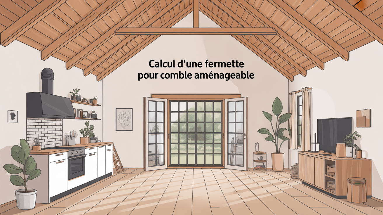 calcul fermette comble amenageable grenier transformé moderne