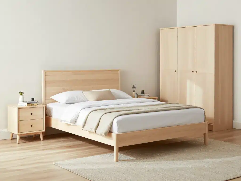 chambre adulte complete 160x200 lit armoire chevets