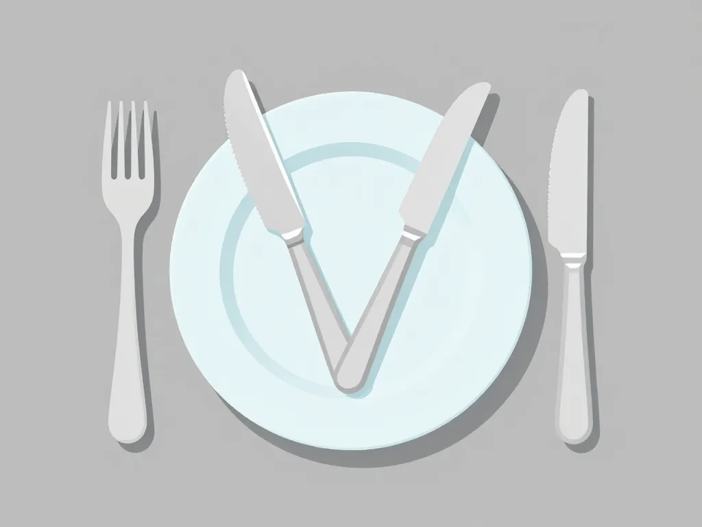 position des couverts dans l’assiette diagramme V pause et parallèles terminé