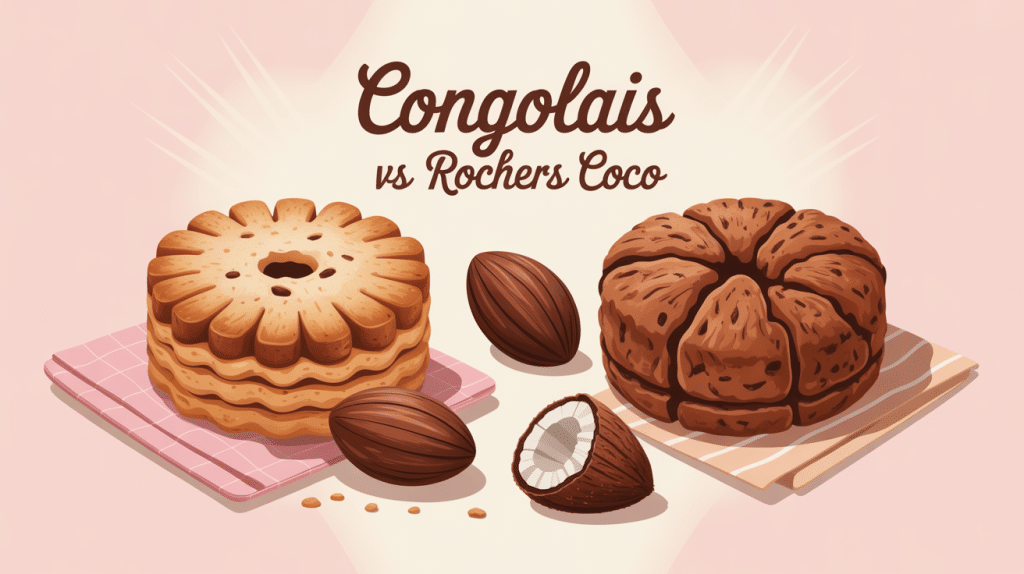 Illustration centrale sur la différence entre congolais et rocher coco