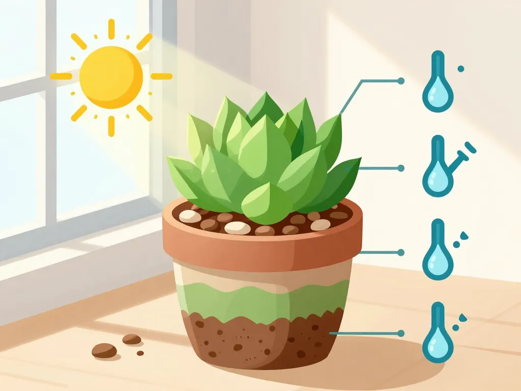 Echeveria nodulosa substrat drainant lumière intense