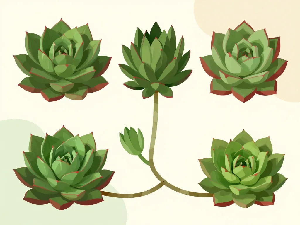 Echeveria nodulosa feuilles vert olive bandes rouges