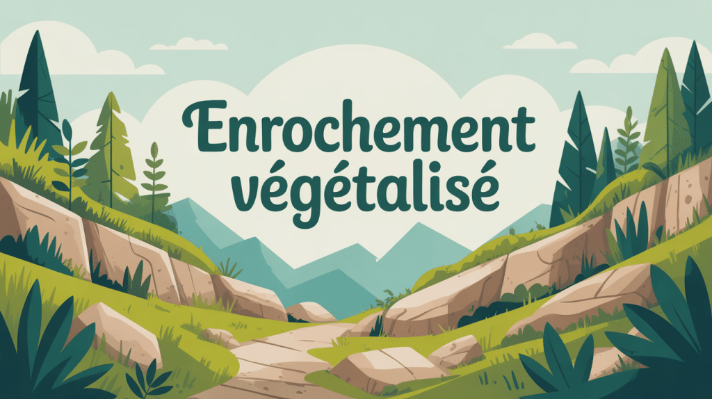 enrochement végétalisé talus vue générale