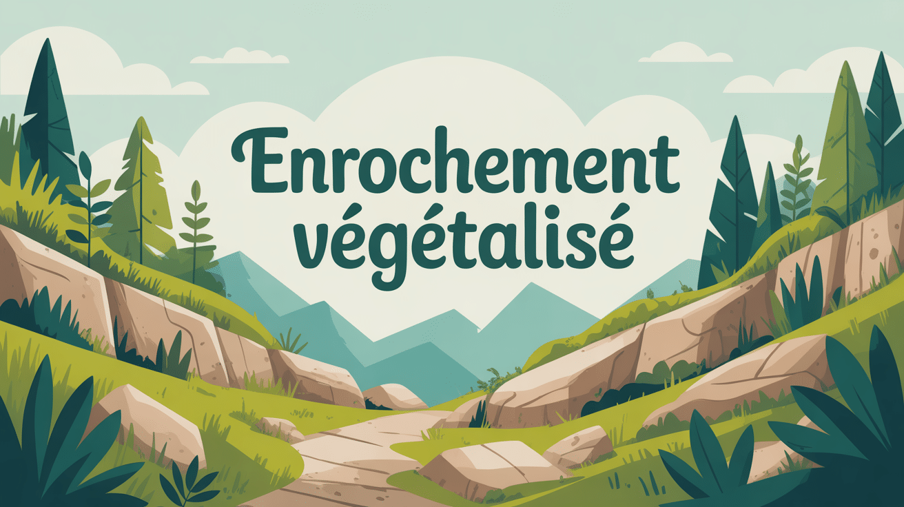 enrochement végétalisé talus vue générale