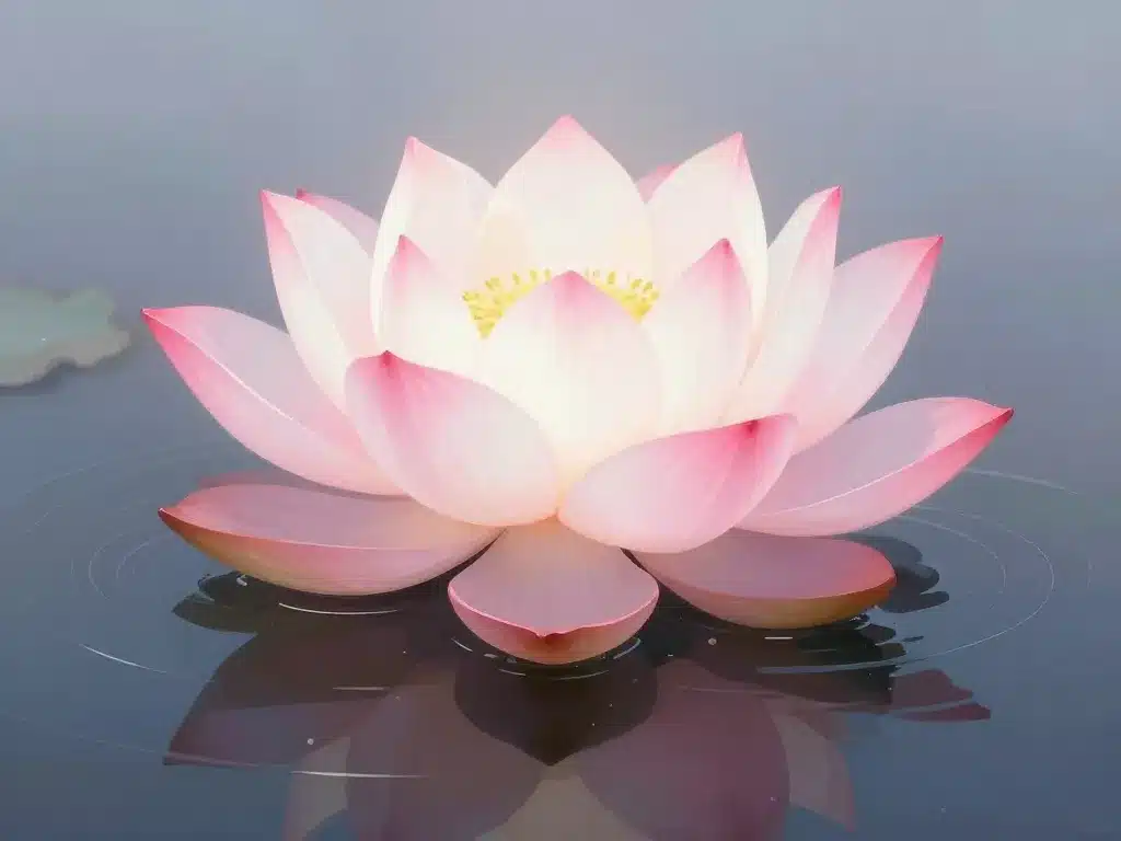 fleur de lotus symbolique métaphorique sur eaux sombres