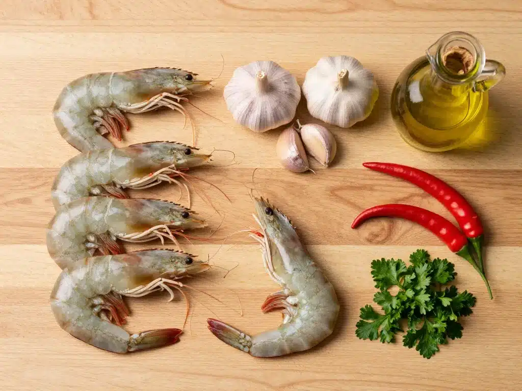 Gambas à l'ail recette espagnole, ingrédients essentiels cuisine