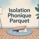 Illustration isolation phonique parquet sous-couche moderne