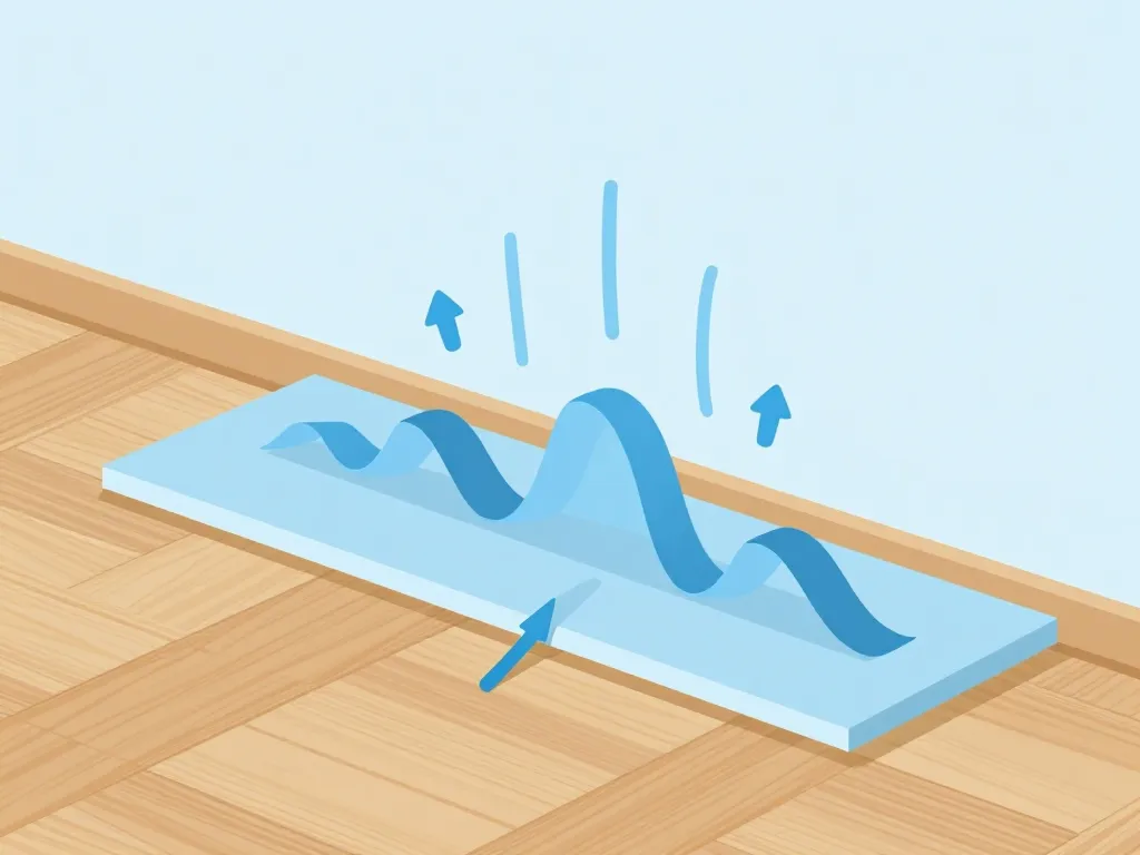 Schema isolation phonique parquet bruit impact aérien
