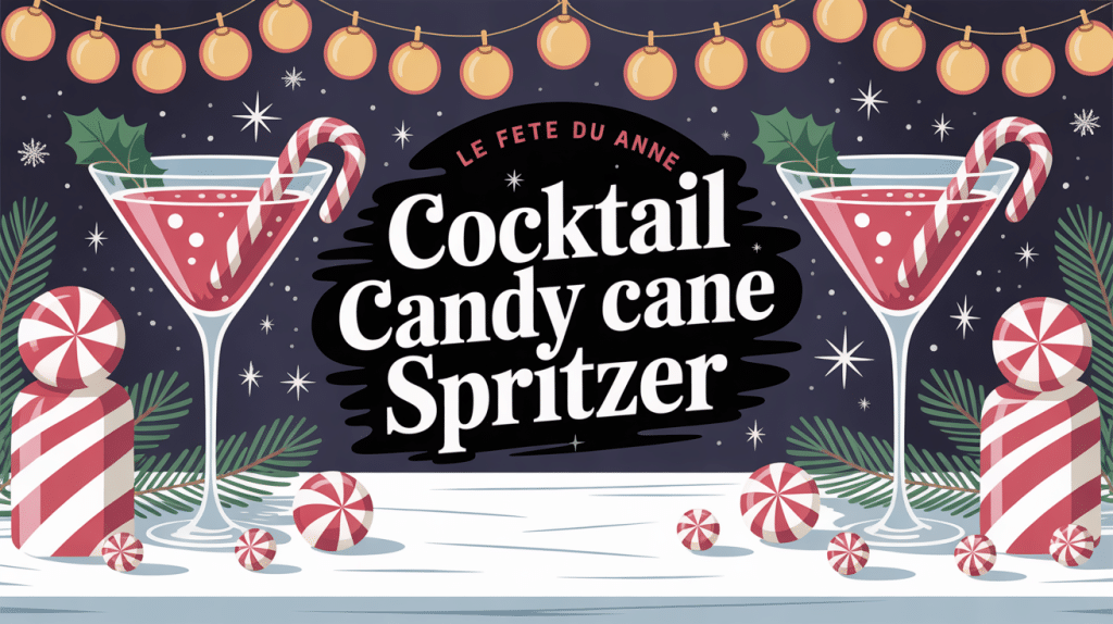 Le cocktail au bonbon candy cane spritzer en ambiance Noël