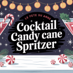 Le cocktail au bonbon candy cane spritzer en ambiance Noël
