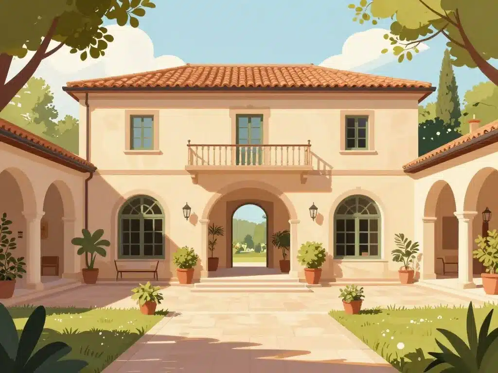 Esprit maison style italienne villa jardin méditerranéen