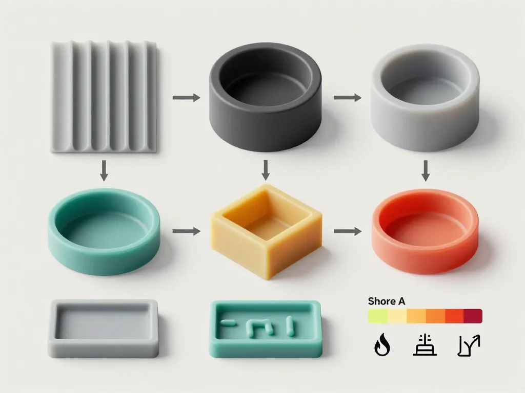 Paramètres techniques moule silicone sur mesure schéma
