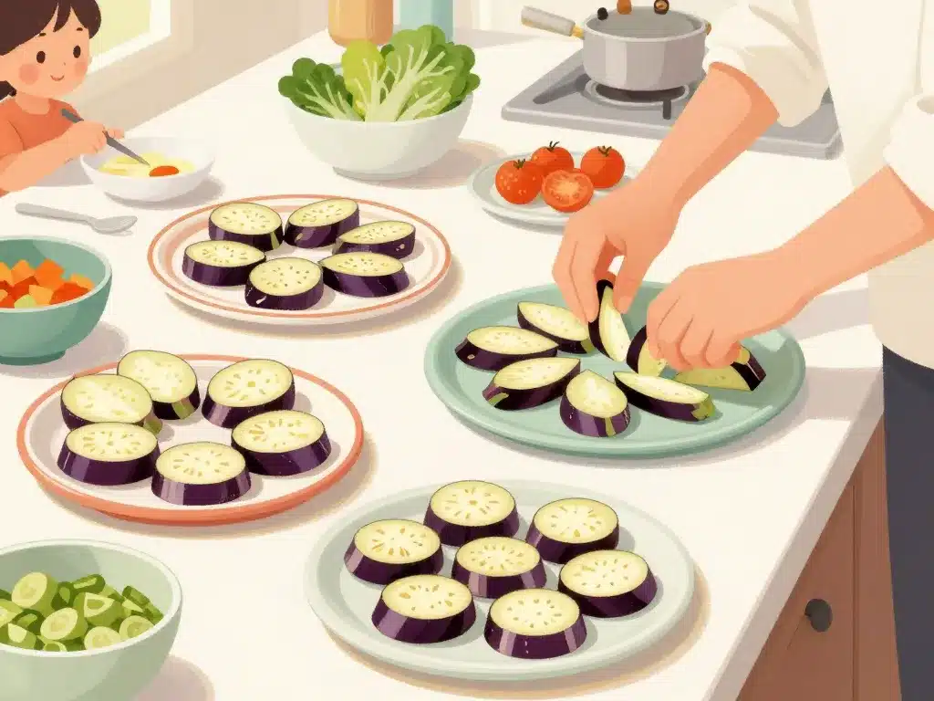 poids aubergine portions en cuisine famille