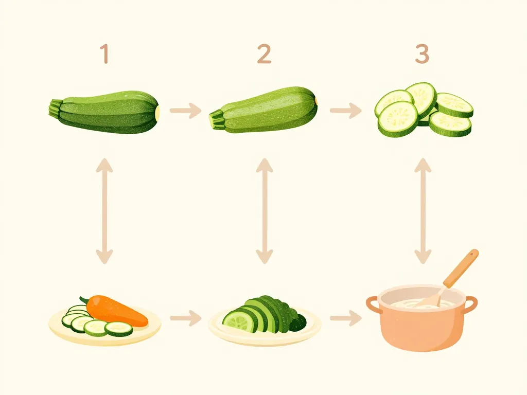 schéma poids d'une courgette influence recettes