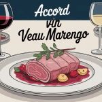 Quel vin avec du veau marengo, illustration gourmande plat et vins