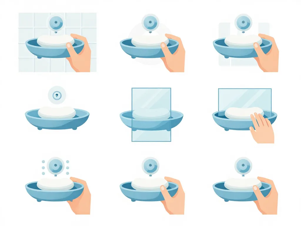 Salle de bain porte savon installation murale et adhésive