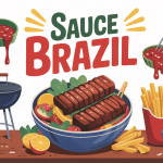 Illustration sauce brazil recette maison avec grillades et frites