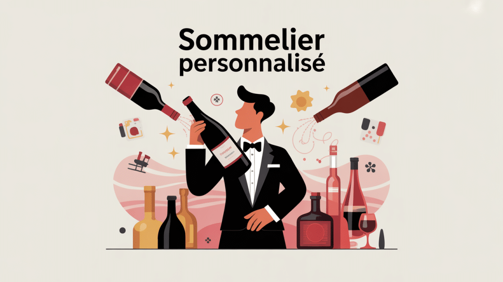 illustration sommelier personnalisé moderne conseil vin