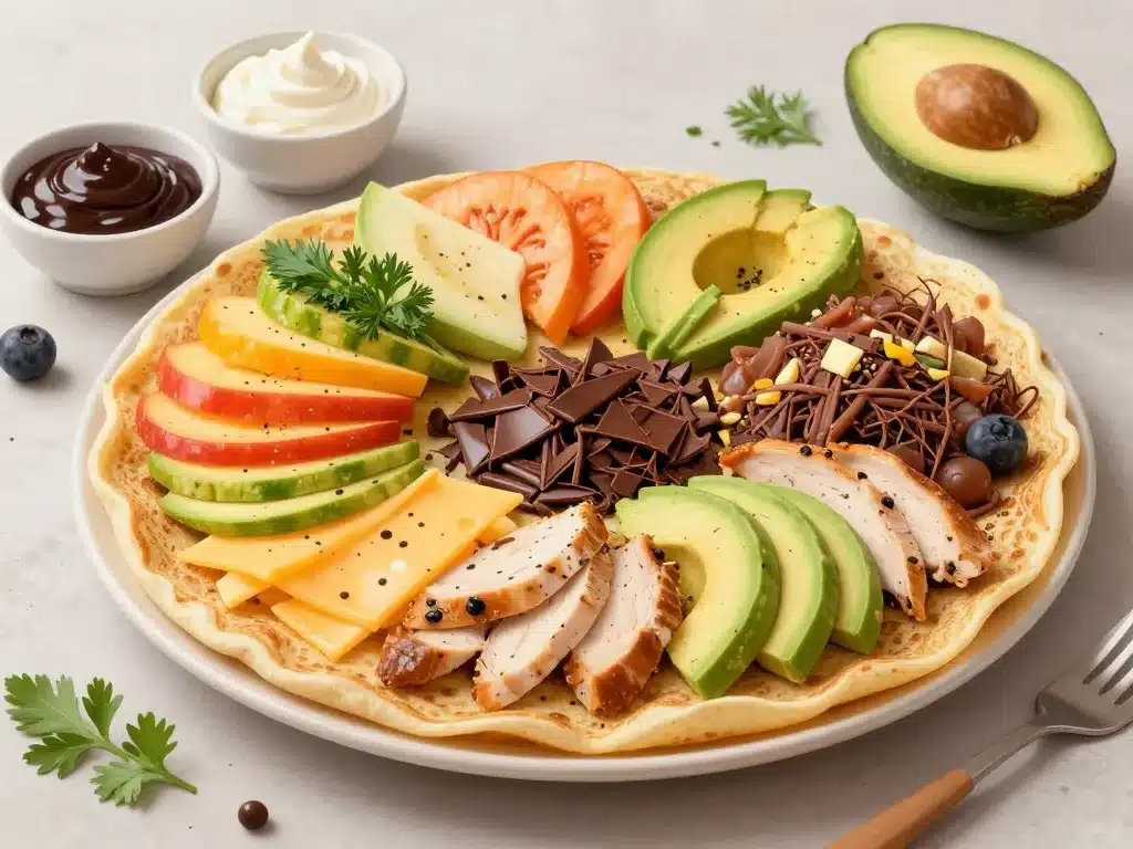 Toppings variés pour tapioca bresilien sucré ou salé