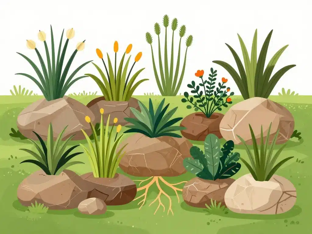 végétalisation enrochement végétalisé plantes racines