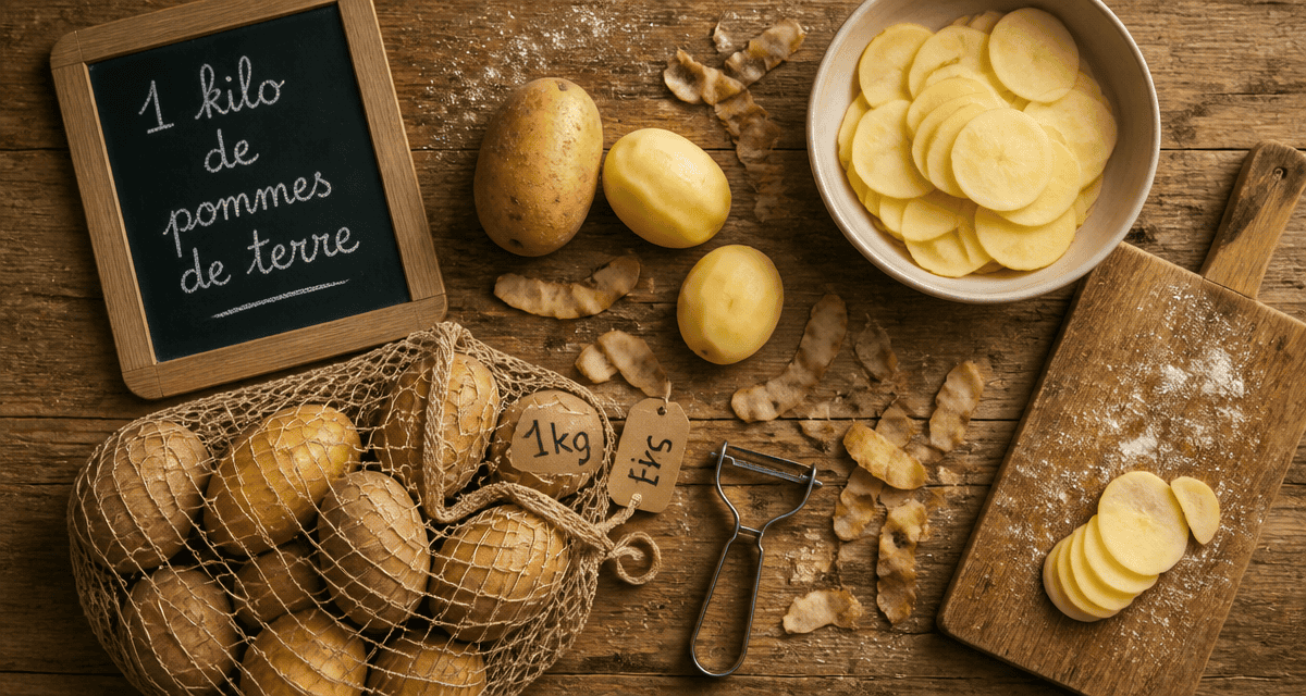 1 kg de pommes de terre, épluchées et en rondelles