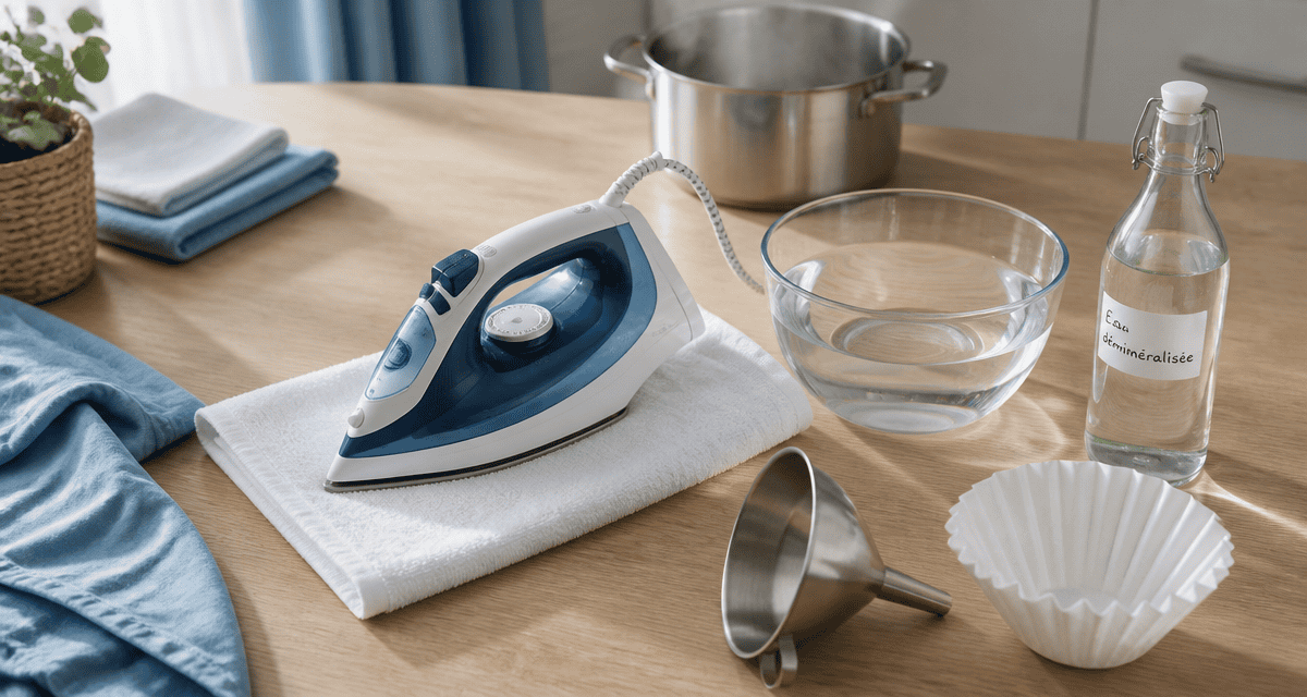 Comment faire de l'eau déminéralisée pour fer à repasser sur table