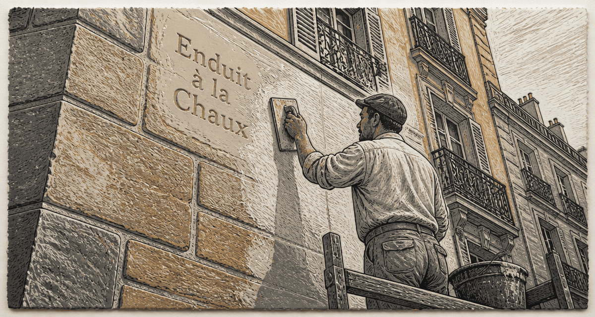 Enduits à la chaux Paris sur façade en pierre