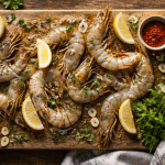 marinades gambas crues citron ail bois