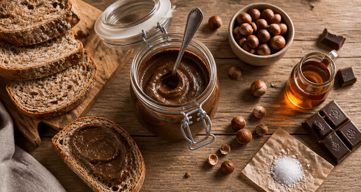 pate a tartiner healthy maison sur table rustique