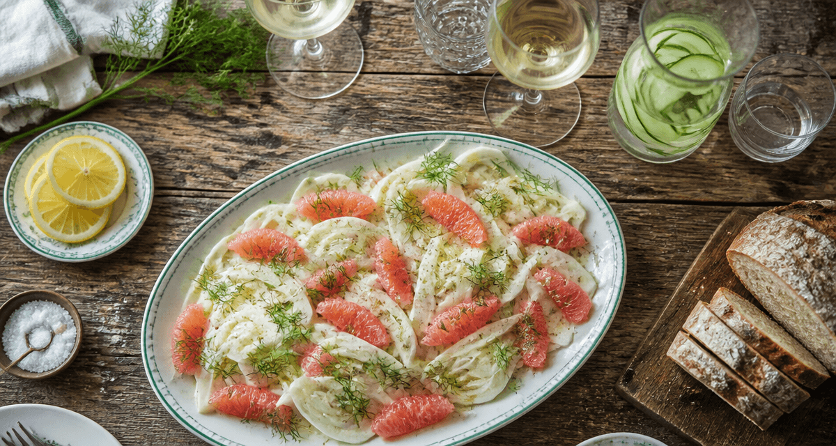 quelle entrée avant un aïoli carpaccio fenouil pomelo