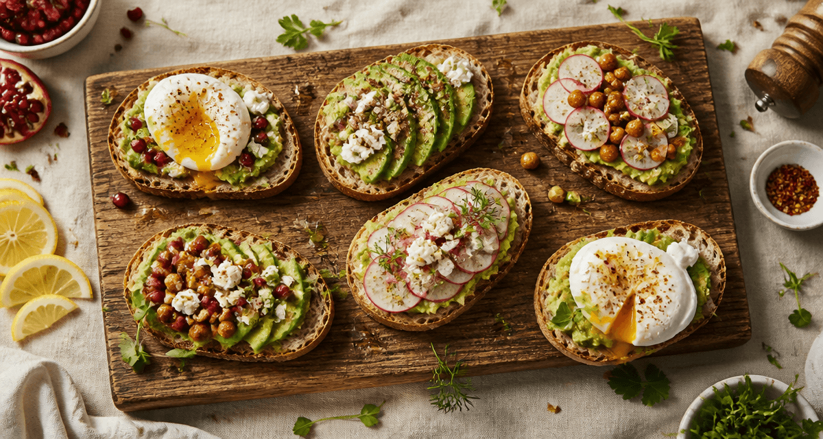 recettes toast avocat planche variée