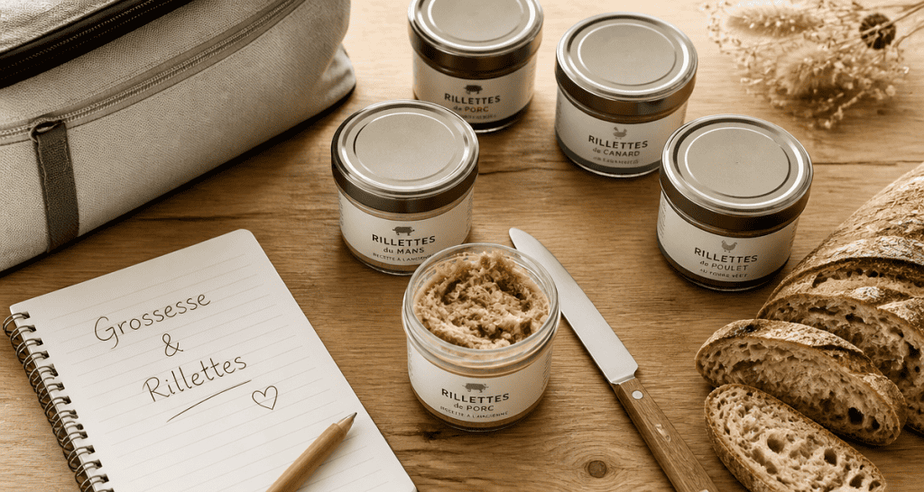 rillettes industrielles et grossesse sur table