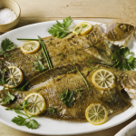 sole au four entière avec citron et persil