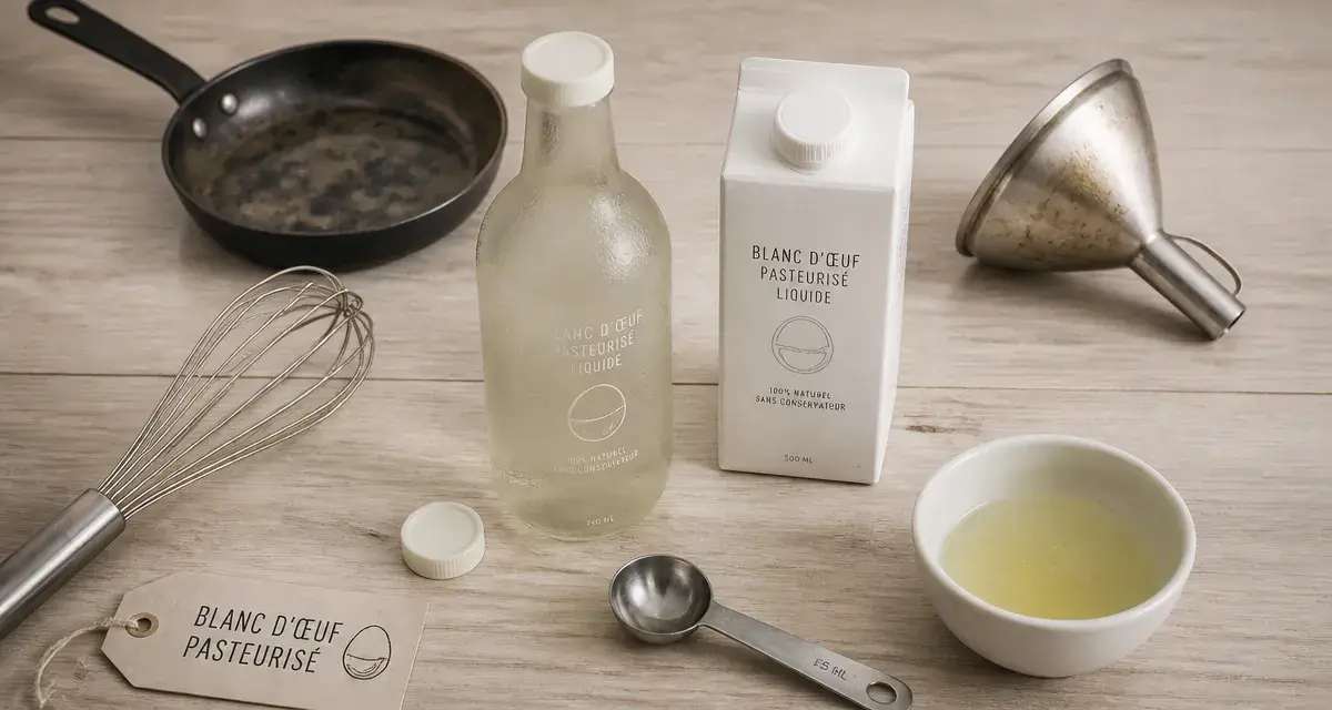 Blanc d oeuf liquide lidl pasteurisé en bouteille, blanc d’œuf liquide