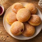 recette des beignets au four sur table rustique