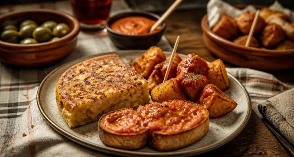Recette des tapas espagnol : tortilla de patatas, patatas bravas, pan con tomate