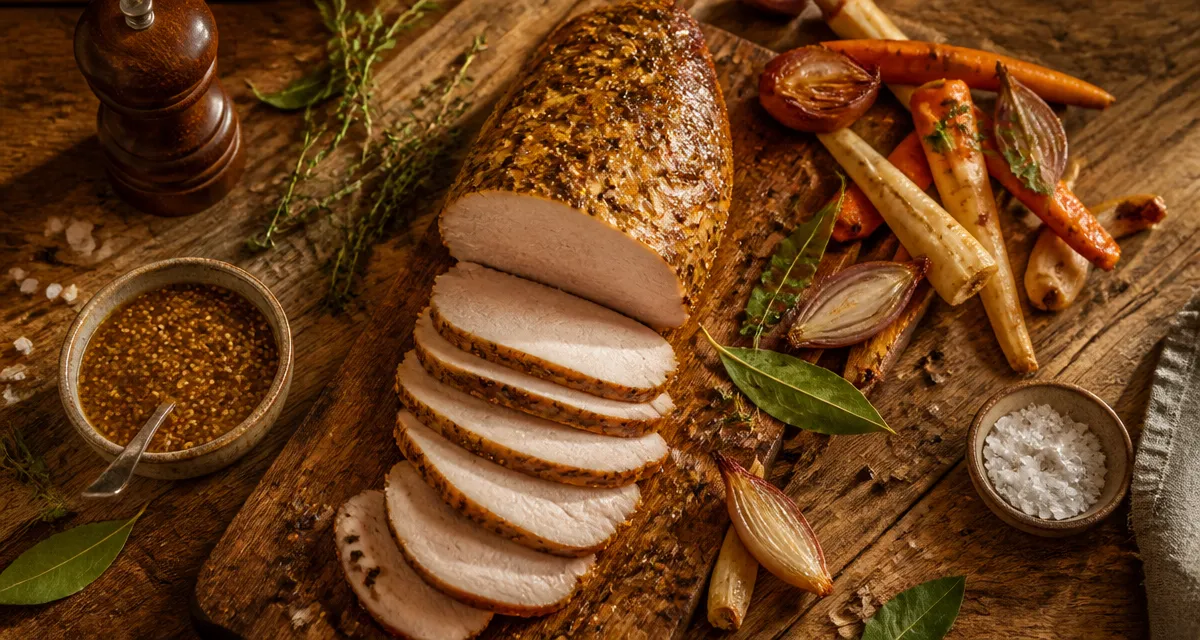 recette filet de dinde au four moelleux tranché sur planche