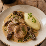 Recette filet mignon de veau gastronomique avec morilles et purée