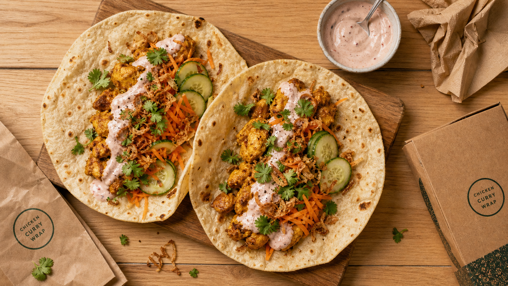 Snacking 2025 : wraps au poulet curry, photo
