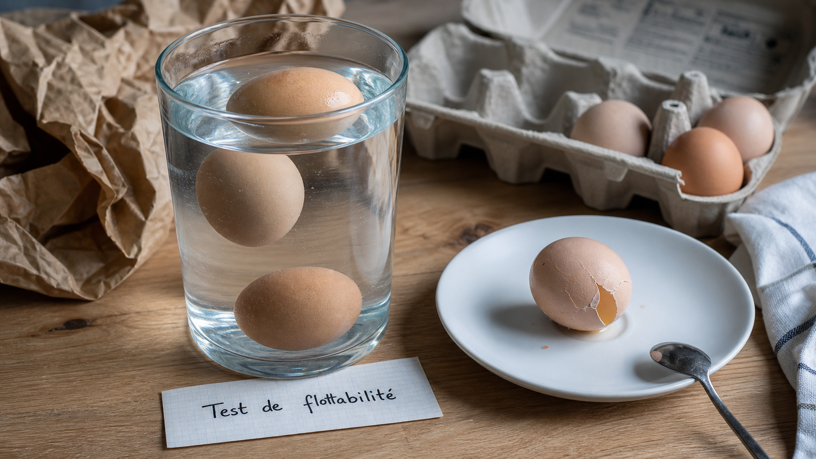 Tester des oeufs : œuf flotte dans l’eau, méthode simple