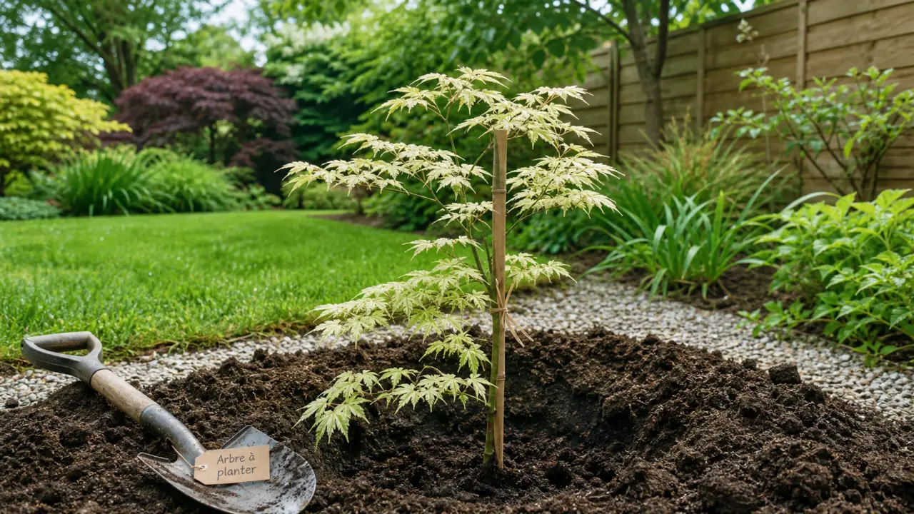 arbre a planter pour petit jardin et écran d’hiver, jeune érable du Japon