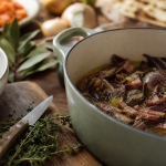 Artichaut barigoule citron vin blanc, cocotte braisée