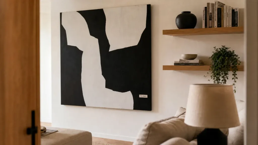 Décorer un mur blanc sans le surcharger : cadres, relief et bonnes proportions
