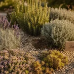 Plantes méditerranéennes sans arrosage : lavande et thym dans un jardin sec en plein soleil