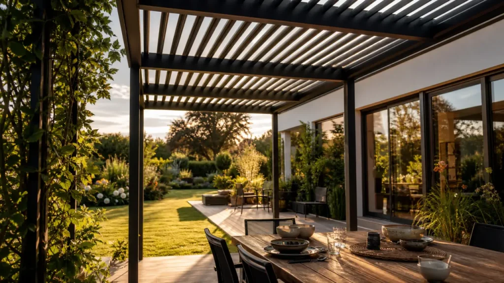 Terrasse couverte maison : choisir entre pergola, abri, véranda et toiture fixe